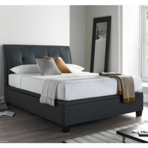 Arcadia Pendle Fabric Ottoman Super King Size Bed In Slate