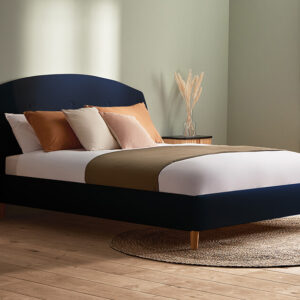 Silentnight Evana Upholstered Bed Frame, King Size, Silver