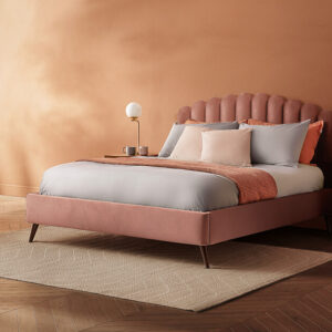 Silentnight Oriana Upholstered Bed Frame, Superking, Dusky Pink