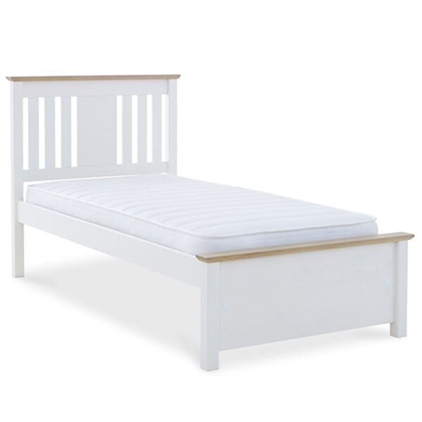 Chelsea Wooden Single Bed In White And Oak